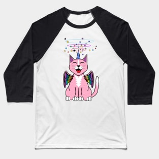 Pink kittycorn Baseball T-Shirt